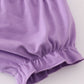 Purple sailboats embroidery bloomer set