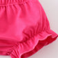 Pink coral reef ruffle bloomer set