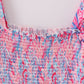 Pink coral reef smocked ruffle dress