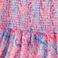Pink coral reef smocked ruffle dress