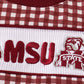 Mississippi MSU embroidery smocked gingham bubble