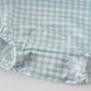 Green farm windmill embroidery gingham bubble