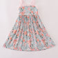 Green garden bloom ruffle dress