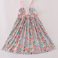 Green garden bloom ruffle dress