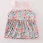 Green garden bloom ruffle dress