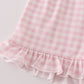Mint hunting puppy embroidery ruffle shorts set