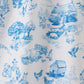 Blue farm print mom dress