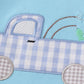 Blue truck fishing applique shorts set