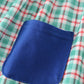 Blue apple french knot plaid dress