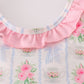 Tea floral bow ruffle shorts set