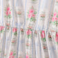 Tea floral bow ruffle women dress