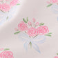 Blue floral bow print ruffle bloomer set