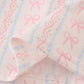 Pink bow embroidery smocked dress