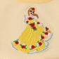 Yellow princess embroidery ruffle dress
