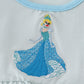 Blue princess embroidery ruffle dress