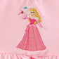 Pink princess embroidery ruffle dress
