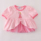 Pink princess embroidery ruffle dress
