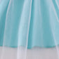 Sky princess embroidery ruffle dress
