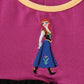 Sapphire blue princess embroidery ruffle dress