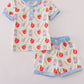 Apple pencil print shorts set