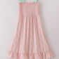 Pink floral smocked mom&me dress