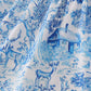 Blue willow toile print bloomer set