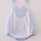 Blue character applique bubble