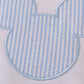 Blue character applique bubble