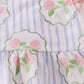 Floral stripe ruffle 2pc swimsuit UPF50+