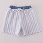 Blue stripe boy swim trunks UPF50+