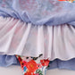 Blue floral swiss dot leotard