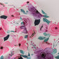 Purple floral swiss dot leotard