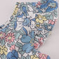 Blue floral lace ruffle leotard