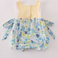 Yellow floral character applique bubble