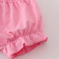 Pink Floral Ruffle Bloomer Set