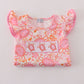 Pink Floral Ruffle Shorts Set