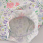 Floral print crayon apple embroidery bubble