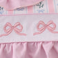 Pink bow embroidery 2pc swimsuit set UPF50+