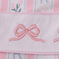Pink bow embroidery swimsuit set UPF50+