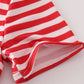 Red Georgia bulldog sequin stripe shorts set