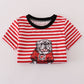 Red Georgia bulldog sequin stripe shorts set