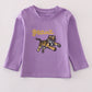 Purple gold LSU geaux tiger sequin top