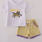 Purple gold LSU geaux tiger sequin set