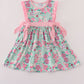 Green dream garden ruffle dress