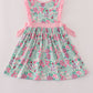 Green dream garden ruffle dress
