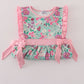 Green dream garden ruffle dress