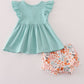 Sage floral bloomer set