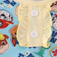 Blue character print ruffle pajamas set
