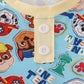Blue character print pajamas set