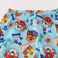 Blue character print pajamas set